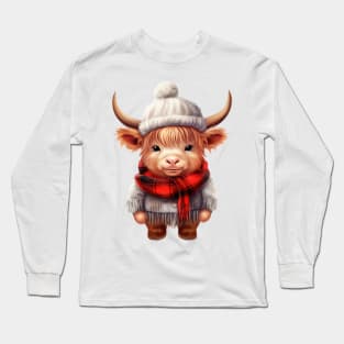 Christmas Baby Highland Cow #3 Long Sleeve T-Shirt